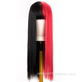 Long Straight Two Tone Cosplay Wig With Bangs